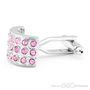 Curved Pink Cz Crystal Cufflinks