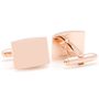 Curved Rose Gold Cufflinks