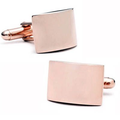 Curved Rose Gold Cufflinks