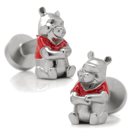 D100 Pooh 3D Enamel Cufflinks