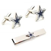 Dallas Cowboys Cufflinks And Tie Bar Gift Set