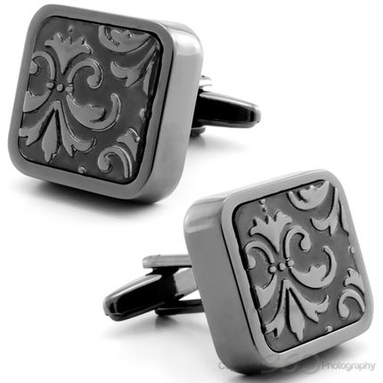 Dark Art Deco Square Cufflinks