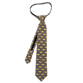 Dark Knight Boys' Zipper Silk Tie