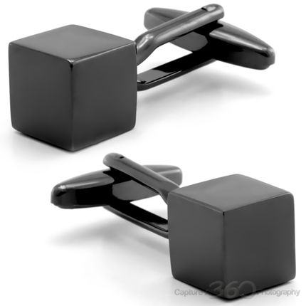 Dark Silver Cubic Cufflinks