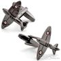 Dark silver Fighter Aircraft Cufflinks