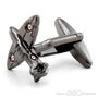 Dark silver Fighter Aircraft Cufflinks