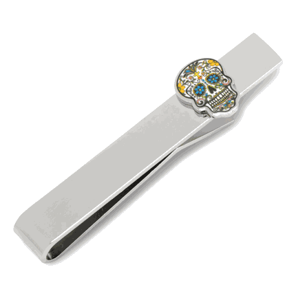 Day of the Dead Skull Tie Bar