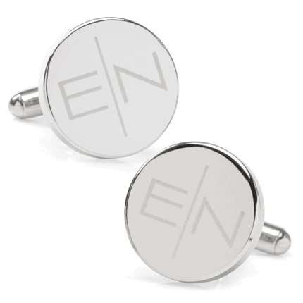 Divided Modern Monogram Engravable Cufflinks