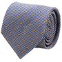 Dotted Herringbone Navy Silk Tie