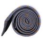 Dotted Herringbone Navy Silk Tie