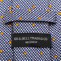 Dotted Herringbone Navy Silk Tie