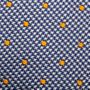 Dotted Herringbone Navy Silk Tie