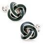 Double Ended Hunter Green Knot Cufflinks