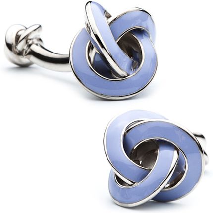 Double Ended Lavender Enamel Knot Cufflinks