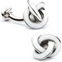 Double Ended White Enamel Knot Cufflinks