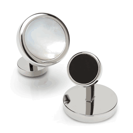 Double Sided Mother of Pearl Stainless Steel Cufflinks