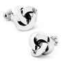 Double Sided Silver Knot Cufflinks