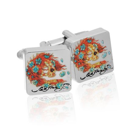 Ed Hardy "Ghost" Metal Tattoo Cufflinks
