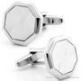 Eight Sided Pearl Cufflinks