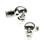 Emerald Eye Skull Cufflinks