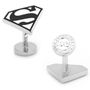 Enamel Black and White Superman Shield Cufflinks