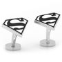 Enamel Black and White Superman Shield Cufflinks