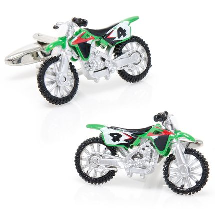 Enamel Dirt Bike Cufflinks