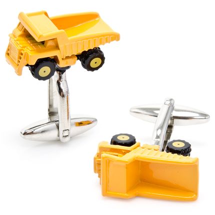 Enamel Dump Truck Cufflinks