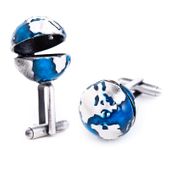 Enamel Earth Locket Cufflinks