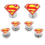 Enamel Superman Shield Tuxedo Stud Set