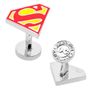Enamel Superman Shield Tuxedo Stud Set