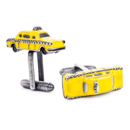 Enamel Taxi Cab Cufflinks