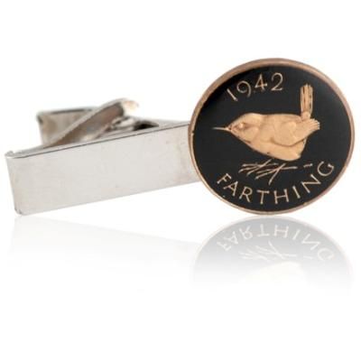 England Farthing Coin Tie Clip