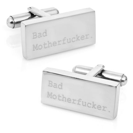 Engraved Bad Mother F'er Cufflinks