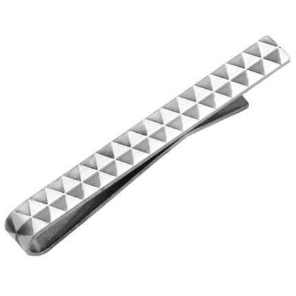 Etched Pyramids Tie Bar