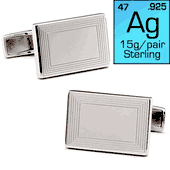 Etched Rectangular Engravable Cufflinks