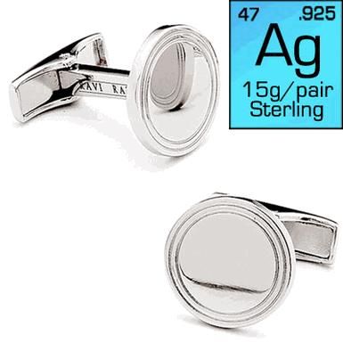 Etched Round Engravable Cufflinks