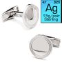 Etched Round Engravable Cufflinks