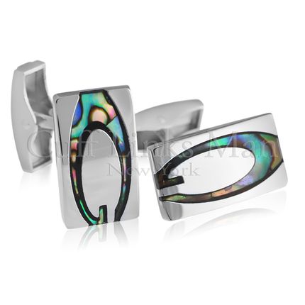 Fashionable Gq Abalone Cufflinks