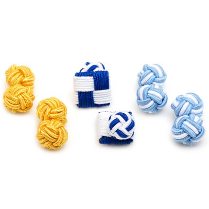 Festival of Lights Silk Knot Combo Cufflinks