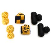 Fighting Leprechaun Silk Knot Combo Cufflinks