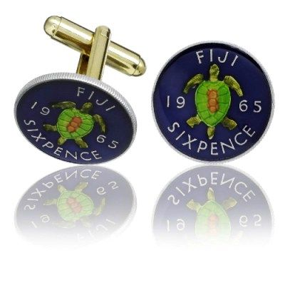 Fijian Coin Cuff Links
