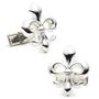 Sterling Silver 925 Fleur Di Lis Cufflinks
