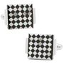 Floating Onyx and Mother of Pearl Checkered Cufflinks
