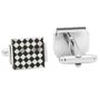 Floating Onyx and Mother of Pearl Checkered Cufflinks