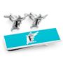 Florida Marlins Cufflinks And Money Clip Gift Set