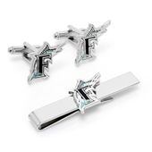 Florida Marlins Cufflinks And Tie Bar Gift Set