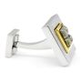 Framed Masterpiece Cufflinks on Burnished Silver