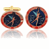 French Angel Coin Cuff Links