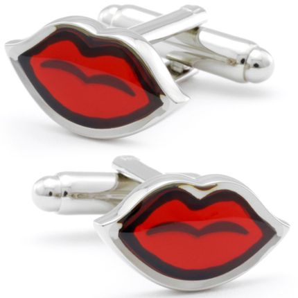 Funny Red Lips Cufflinks
